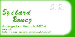 szilard rancz business card